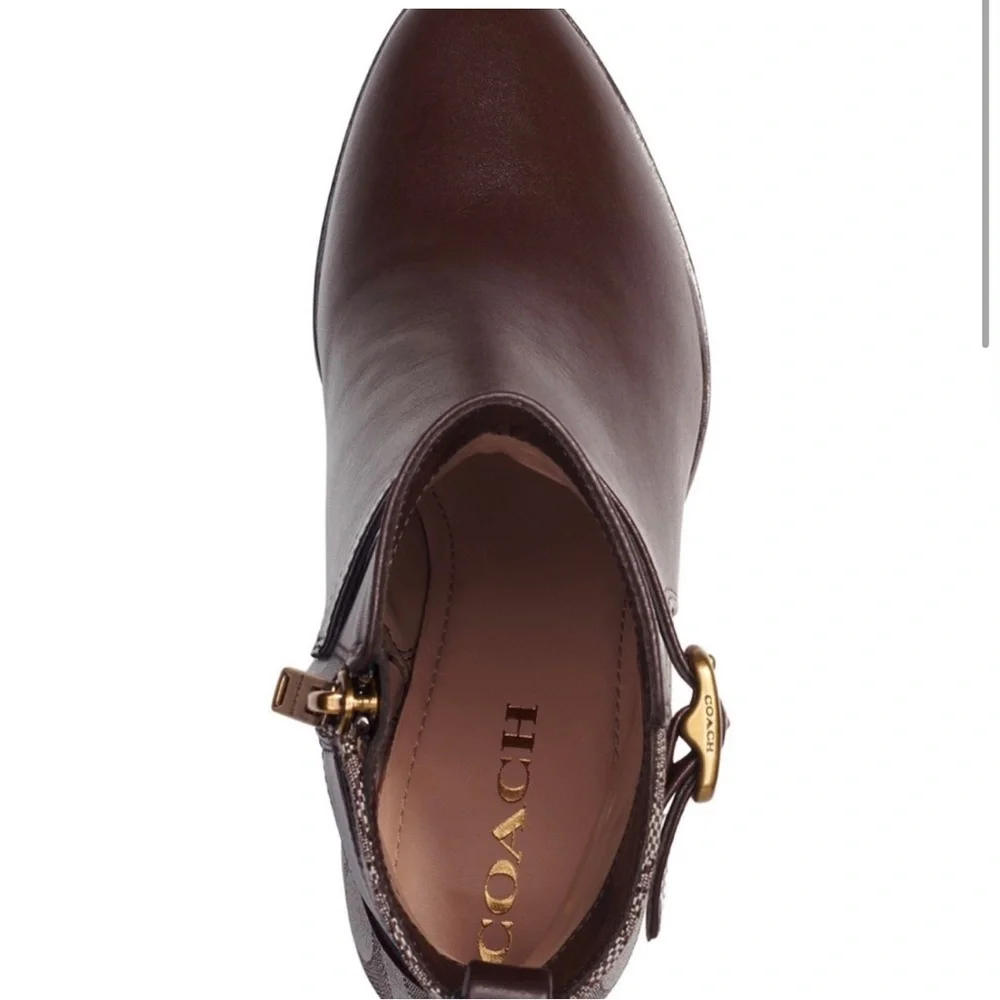 Coach Olivia Bootie In Signature Jacquard Size 9 MSRP: $295.00 - Picture 8 of 16